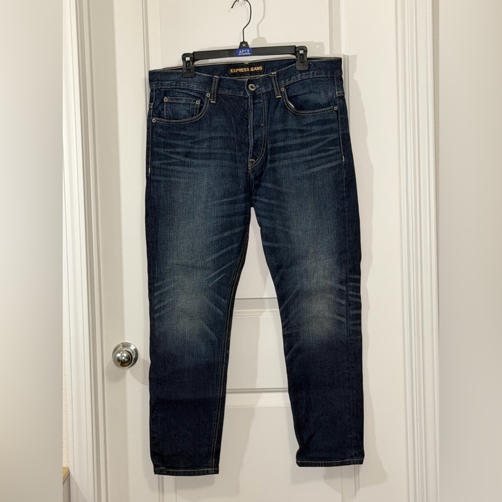 Express Men's Dark Blue Slim Jeans